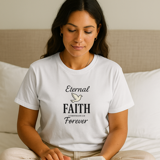 Eternal Faith Forever – Women's black or white t-shirt | Faith Merch
