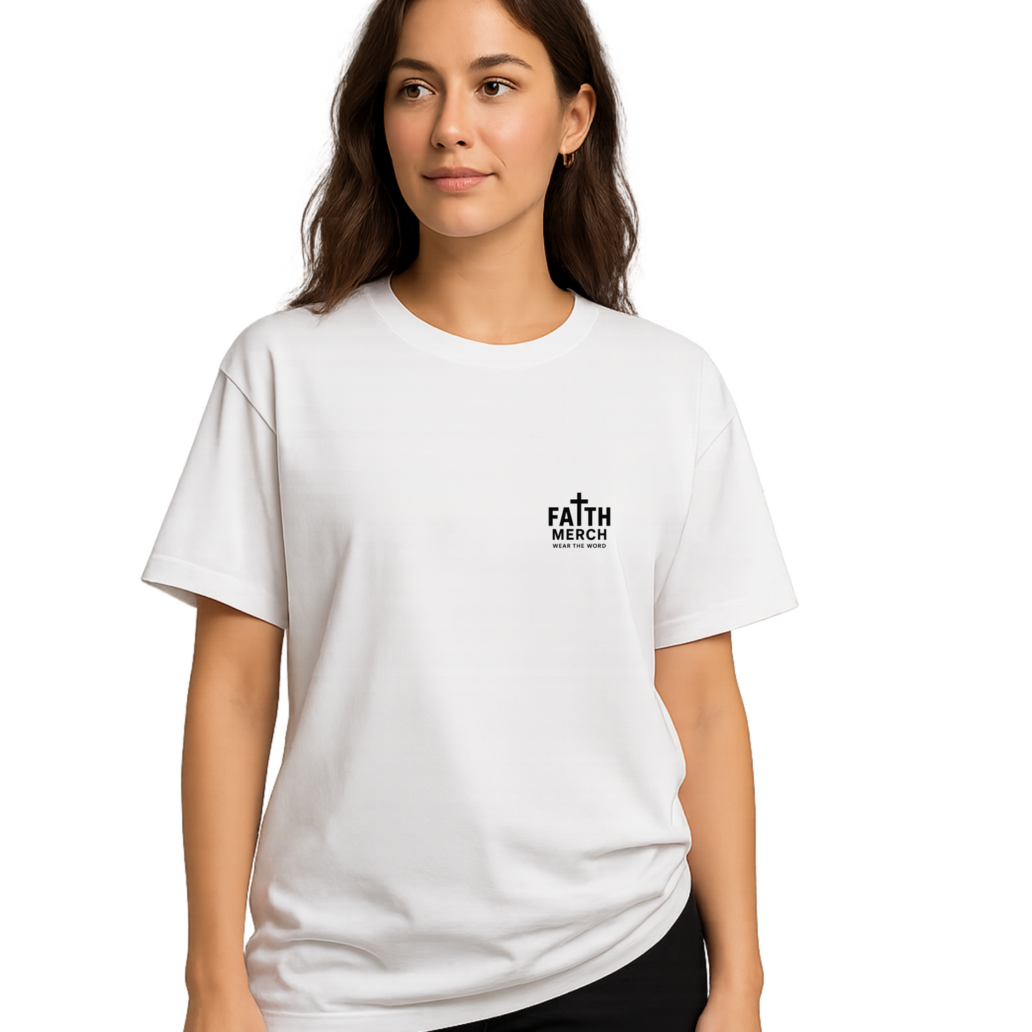 Faith Merch Signature Logo Tee (Black & White)