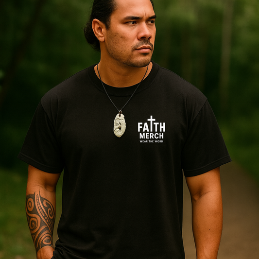 Faith Merch Signature Logo Tee (Black & White)