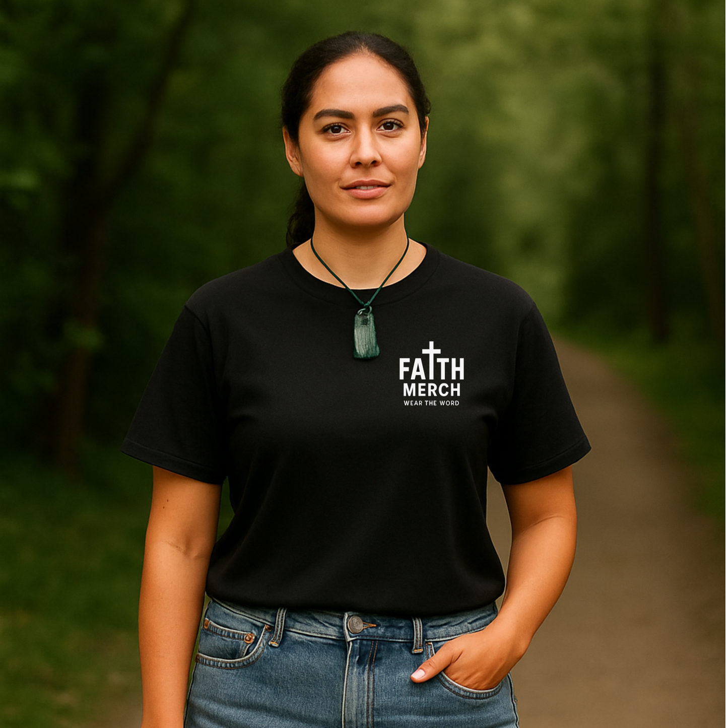 Faith Merch Signature Logo Tee (Black & White)
