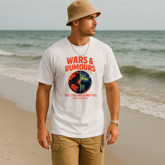 Wars & Rumours Statement Tee - Black or white t-shirt | By Faith Merch