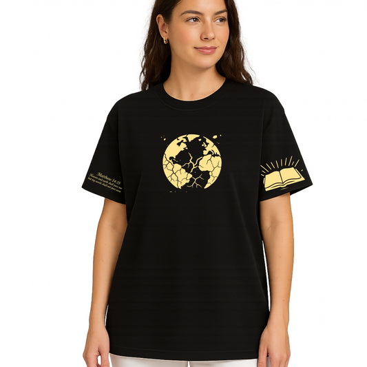 Heaven & Earth Statement Tee – Women's Black t-shirt | Faith Merch