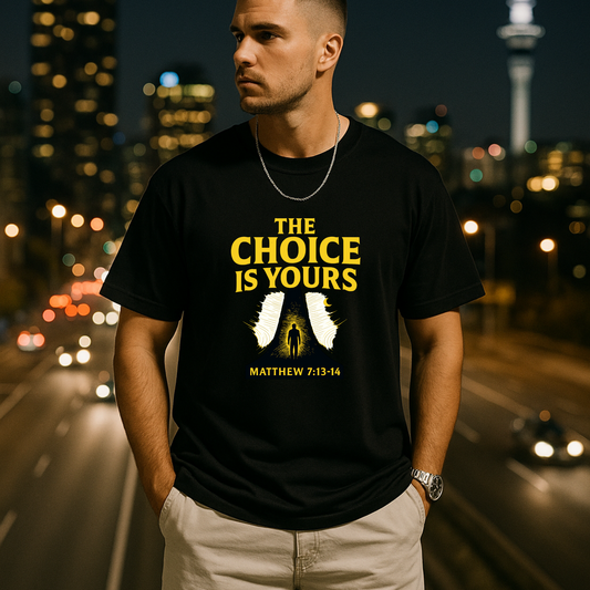 The Choice Is Yours Statement Tee - Unisex black | Faith Merch