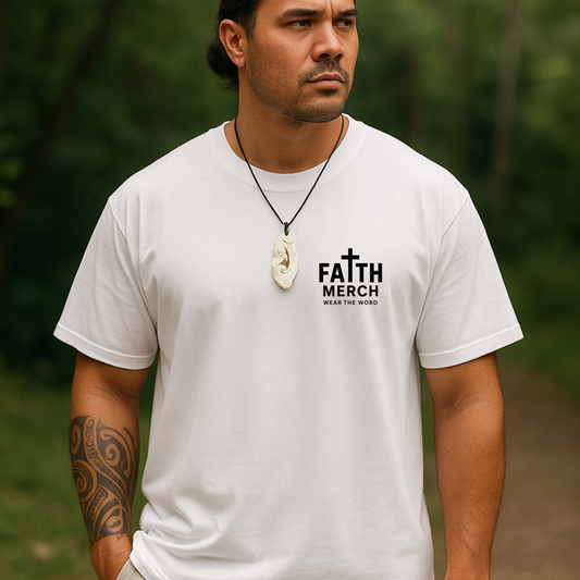 Faith Merch Signature Logo Tee (Black & White)