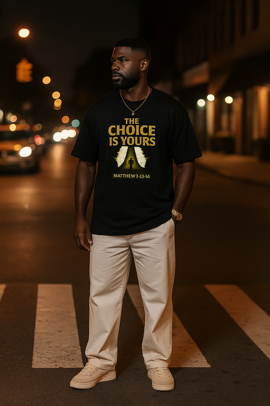 The Choice Is Yours Statement Tee - Unisex black | Faith Merch